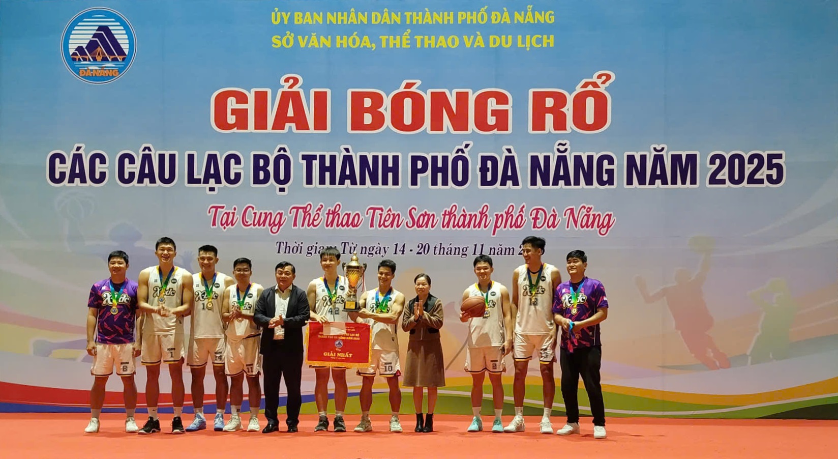 CLB Bóng rổ Phương An Khê vô địch Giải Bóng rổ các câu lạc bộ thành phố Đà Nẵng năm 2025