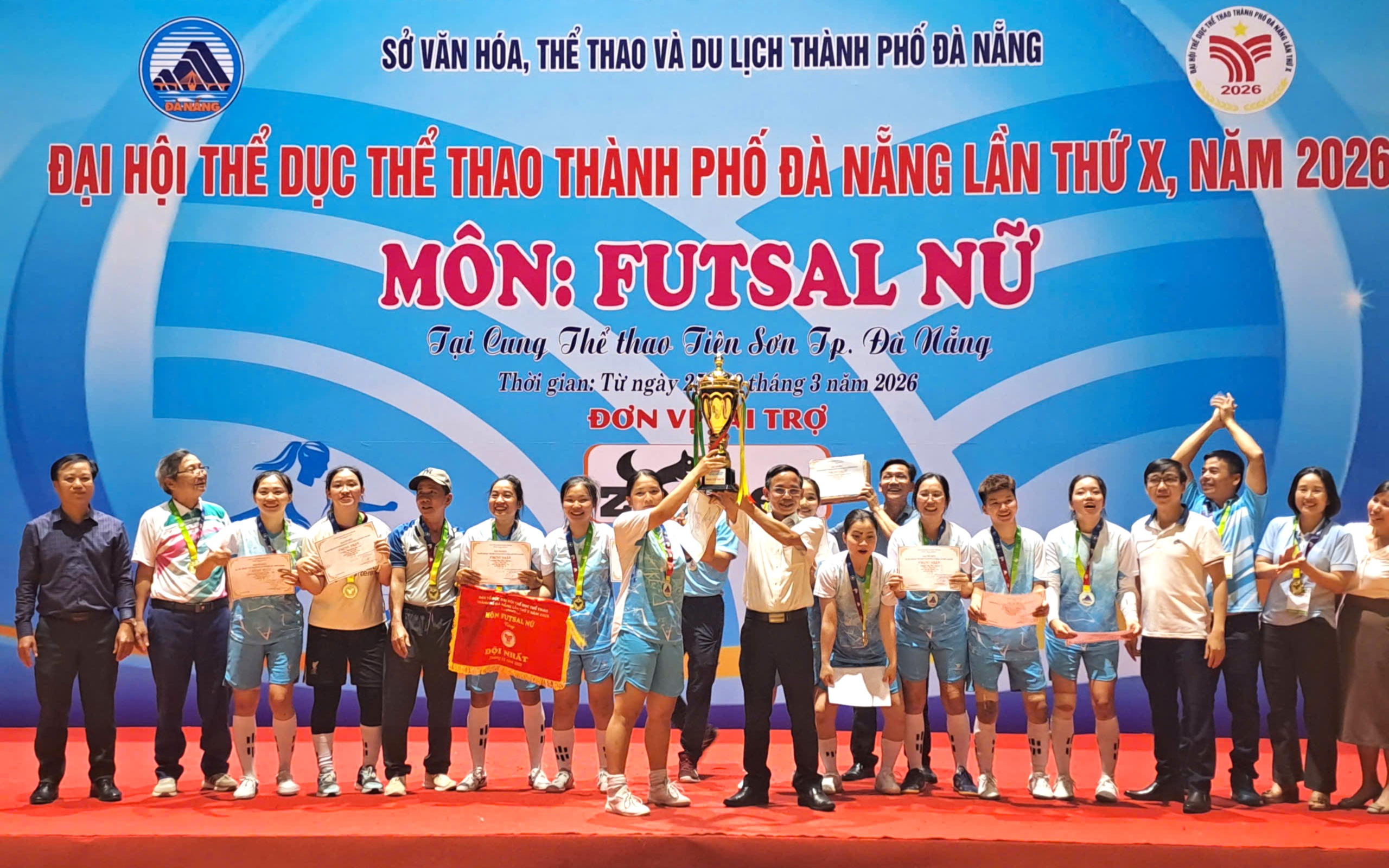 Xã Tây Hồ vô địch Giải Futsal Nữ Đại hội Thể dục thể thao thành phố Đà Nẵng lần thứ X năm 2026